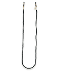 Black Swarovski pearl hand knotted eyeglass chain.